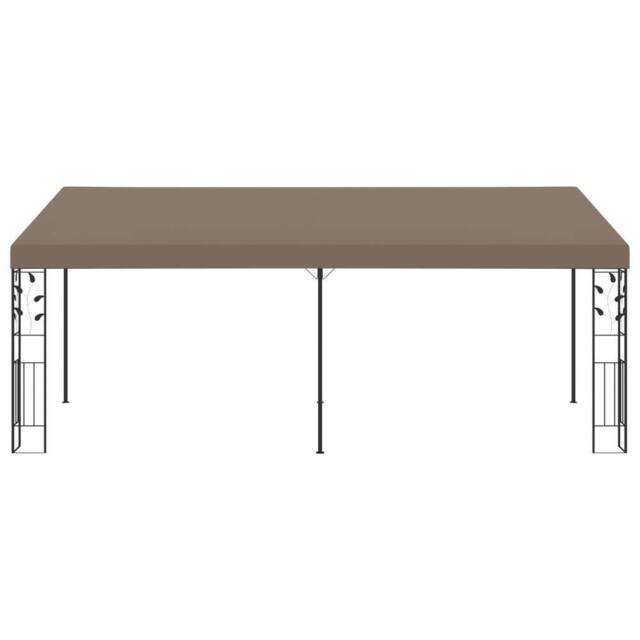 Berkfield Home Wall-mounted Gazebo 6x3x2.5 m Taupe - image 1