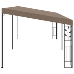 Berkfield Home Wall-mounted Gazebo 6x3x2.5 m Taupe - thumbnail 3