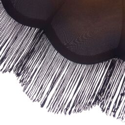 Happy Homewares Victorian Designed Empire Lampshade in Black Faux Silk with Gold Trims - Size: 12 inches - thumbnail 5