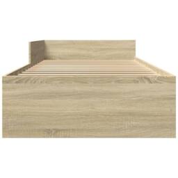 Berkfield Home Bed Frame without Mattress Sonoma Oak 100x200 cm Engineered Wood in Brown - thumbnail 5