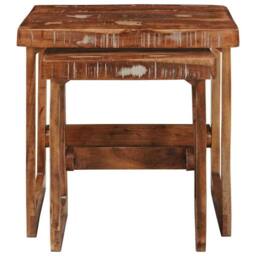 Berkfield Home Beautiful End Tables Multicolour Solid reclaimed wood - thumbnail 4