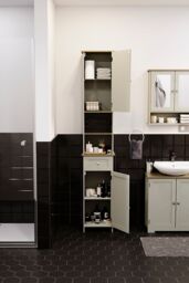 Home Discount Bath Vida Priano Mirrored 2 Door 1 Drawer With Shelves Tall Cabinet Bathroom Storage 1900 x 400 x 300 mm in Grey - thumbnail 5