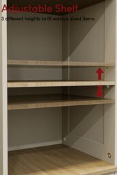Home Discount Bath Vida Priano Mirrored 2 Door 1 Drawer With Shelves Tall Cabinet Bathroom Storage 1900 x 400 x 300 mm in Grey - thumbnail 4