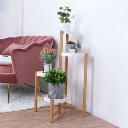 Kelvenix 4 Tier Wood Plant Pot Stand Indoor in Brown - thumbnail 5