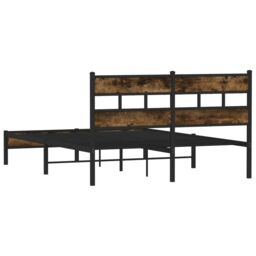 Berkfield Home Bed Frame without Mattress with Headboard Sonoma Oak 160x200 cm in Brown - thumbnail 6