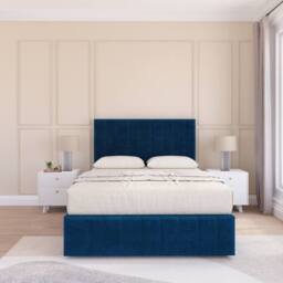 "Sloomy California Divan Bed Base Slate Naples 4 Drawers 12"" Footboard & 54"" Floor Standing Headboard in Navy - Size: Small Double" - thumbnail 2