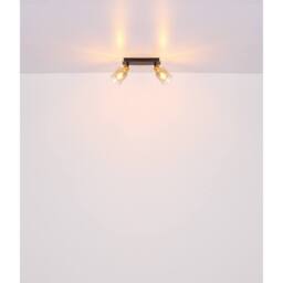 Netlighting Hollsy Twin Ceiling Spotlight Matt Black Smoke Glass Shade 2x E14 - thumbnail 6