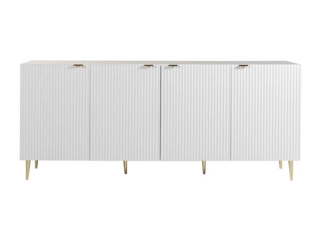 Vente-unique 4 - Door Buffet - MDF & Steel - White & Gold - YESINIA - image 1