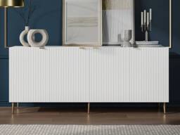 Vente-unique 4 - Door Buffet - MDF & Steel - White & Gold - YESINIA - thumbnail 4