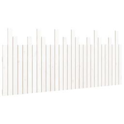 Berkfield Home Wall Headboard White 185x3x80 cm Solid Wood Pine - Size: 185 x 3 x 80 cm - thumbnail 2