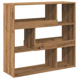 Berkfield Home Room Divider Artisian Oak 100x33x94.5 cm Engineered Wood in Brown - thumbnail 6
