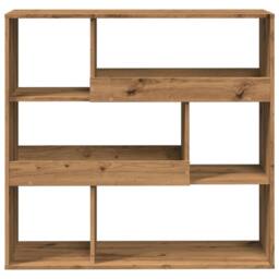 Berkfield Home Room Divider Artisian Oak 100x33x94.5 cm Engineered Wood in Brown - thumbnail 4