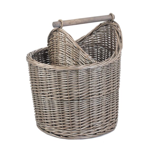 Red Hamper Wicker Bathroom Basket in Brown - image 1