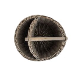 Red Hamper Wicker Bathroom Basket in Brown - thumbnail 3