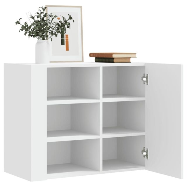 Berkfield Home Wall Cabinet White 75x35x60 cm Engineered Wood - Size: 75 x 35 x 60 cm - image 1