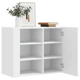 Berkfield Home Wall Cabinet White 75x35x60 cm Engineered Wood - Size: 75 x 35 x 60 cm - thumbnail 1