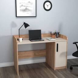 Destina Home Luses Computer Desk with Cabinet in Tan - Size: 1 Pack - thumbnail 2
