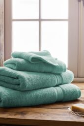 CHRISTY 'Serene' Soft Tone 100% Combed Cotton Towels in Duck Egg Blue - Size: Bath Sheet - thumbnail 1