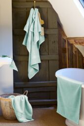 CHRISTY 'Serene' Soft Tone 100% Combed Cotton Towels in Duck Egg Blue - Size: Bath Sheet - thumbnail 2