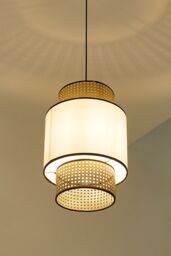 Living and Home Rattan-Woven Pendant Light in Natural