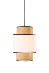 Living and Home Rattan-Woven Pendant Light in Natural - thumbnail 2