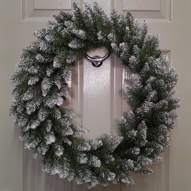 Samuel Alexander 60cm Snow Tip Christmas Wreath with 160 Bullet Tips in Green - image 1
