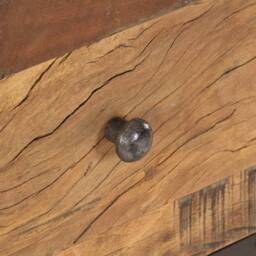 Berkfield Home Coffee Table 100x50x45 cm Solid Reclaimed Wood in Black - Size: 100 x 50 x 45 cm - thumbnail 4