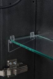 Living and Home Wall-mounted Bathroom Mirror Cabinet with Led Lights in Black - thumbnail 9