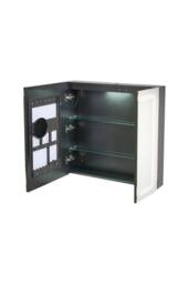Living and Home Wall-mounted Bathroom Mirror Cabinet with Led Lights in Black - thumbnail 7