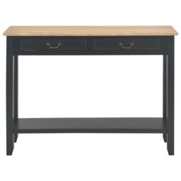 Berkfield Home Console Table Black 110x35x80 cm Wood - Size: 110 x 35 x 80 cm - thumbnail 3