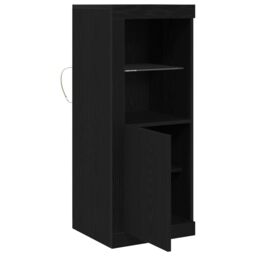 Berkfield Home Sideboard with LED Lights Black Oak 41x37x100 cm - Size: 41 x 37 x 100 cm - thumbnail 6