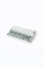 Lobster Creek Salcombe Stripe Supersoft Yarn Dyed Jacquard Woven Throw in Blue - Size: 130 cm x 170 cm - thumbnail 3