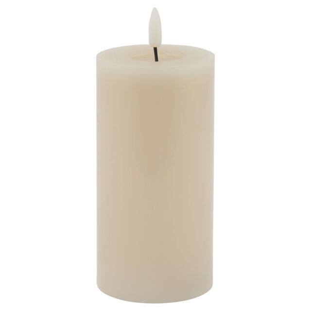 Love Lace Melt Effect 3x6 Taupe LED Wax Candle - image 1