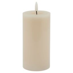 Love Lace Melt Effect 3x6 Taupe LED Wax Candle - thumbnail 1