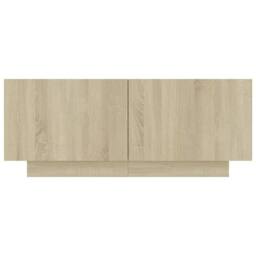 Berkfield Home Bedside Cabinet Sonoma Oak 100x35x40 cm Engineered Wood in Light Brown - Size: 100 x 35 x 40 cm - thumbnail 5