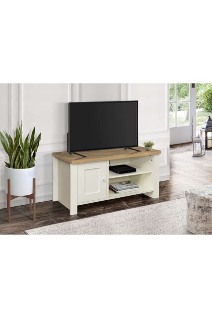 Birlea TV Unit Blue Oak Highgate Small Entertainment Navy Farmhouse Shabby Chic in Cream - image 1