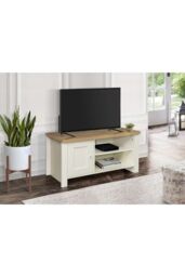 Birlea TV Unit Blue Oak Highgate Small Entertainment Navy Farmhouse Shabby Chic in Cream - thumbnail 1
