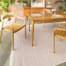 Kukoon Machine Washable Beige Cream Bobble Texture Area Rug - Size: 120 cm x 170 cm - thumbnail 4