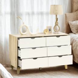 Pirlo Plush 6 Drawers Bedroom Storage Chest in Brown - thumbnail 5