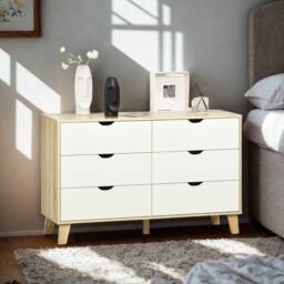 Pirlo Plush 6 Drawers Bedroom Storage Chest in Brown - thumbnail 3