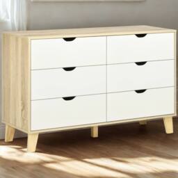 Pirlo Plush 6 Drawers Bedroom Storage Chest in Brown - thumbnail 1