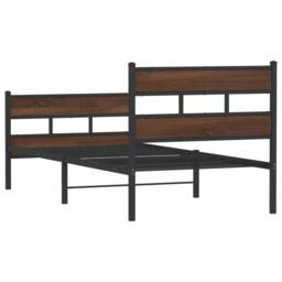 Berkfield Home Elegant Bed Frame Frame with Headboard & Footboard 120x190 cm S in Brown - Size: Small Double - thumbnail 6