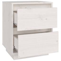 Berkfield Home Bedside Cabinets 2 pcs White 40x35x50 cm Solid Wood Pine - Size: 40 x 35 x 50 cm - thumbnail 8