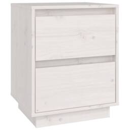 Berkfield Home Bedside Cabinets 2 pcs White 40x35x50 cm Solid Wood Pine - Size: 40 x 35 x 50 cm - thumbnail 6