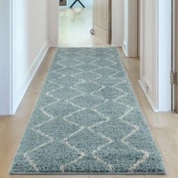 THE RUGS Soft Moroccan High Pile Shaggy Rugs & Runners Duck Egg Blue - Size: 200 cm x 290 cm - thumbnail 6
