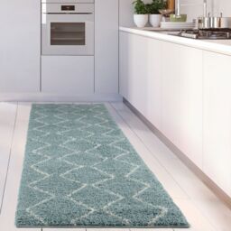 THE RUGS Soft Moroccan High Pile Shaggy Rugs & Runners Duck Egg Blue - Size: 200 cm x 290 cm - thumbnail 9
