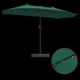 Berkfield Home Modern Garden Parasol Folding Green 385 x 209 x 244 cm Fabric - thumbnail 9