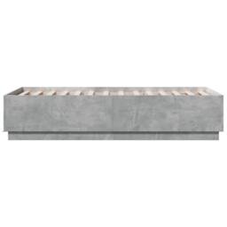 Berkfield Home Bed Frame with LED without Mattress Concrete Grey 75x190 cm Small - Size: Small Single - thumbnail 7