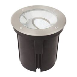 Netlighting Hoxton Outdoor 16.5W LED Recessed Ground Light Brushed Stainless Steel IP67 4000K in Grey