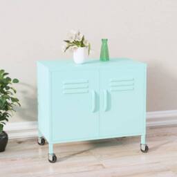 Berkfield Home Storage Cabinet Mint 60x35x56 cm Steel - Size: 60 x 35 x 56 cm - thumbnail 2